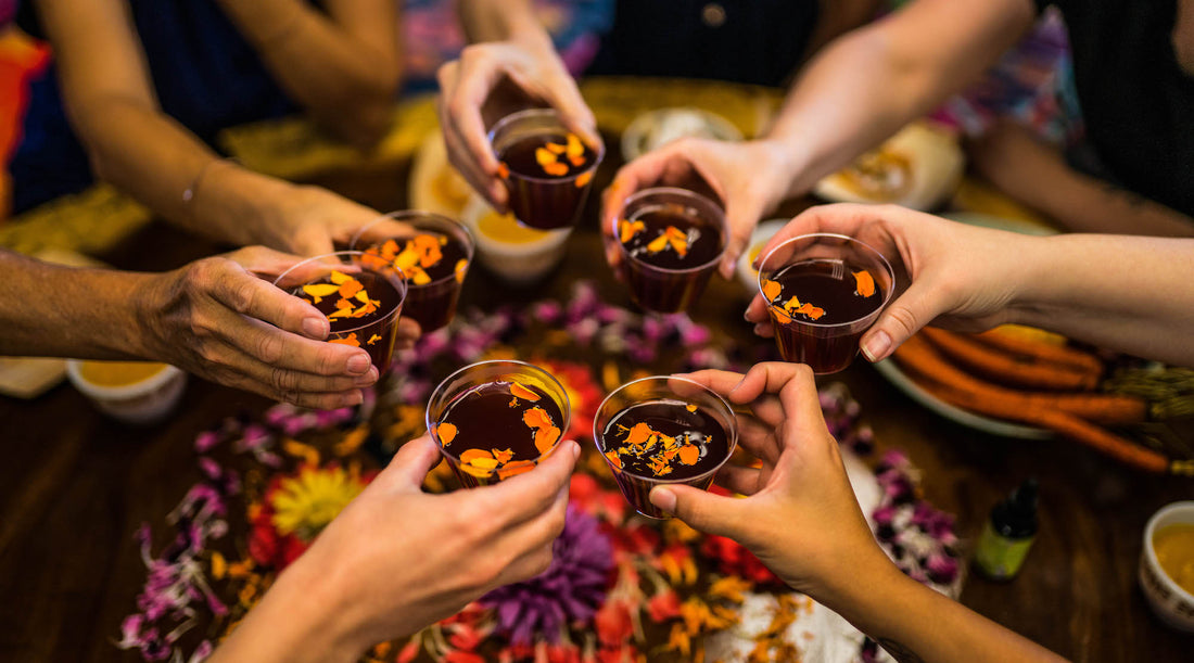 SPICED HOT CIDER WITH FLOWER ESSENCES