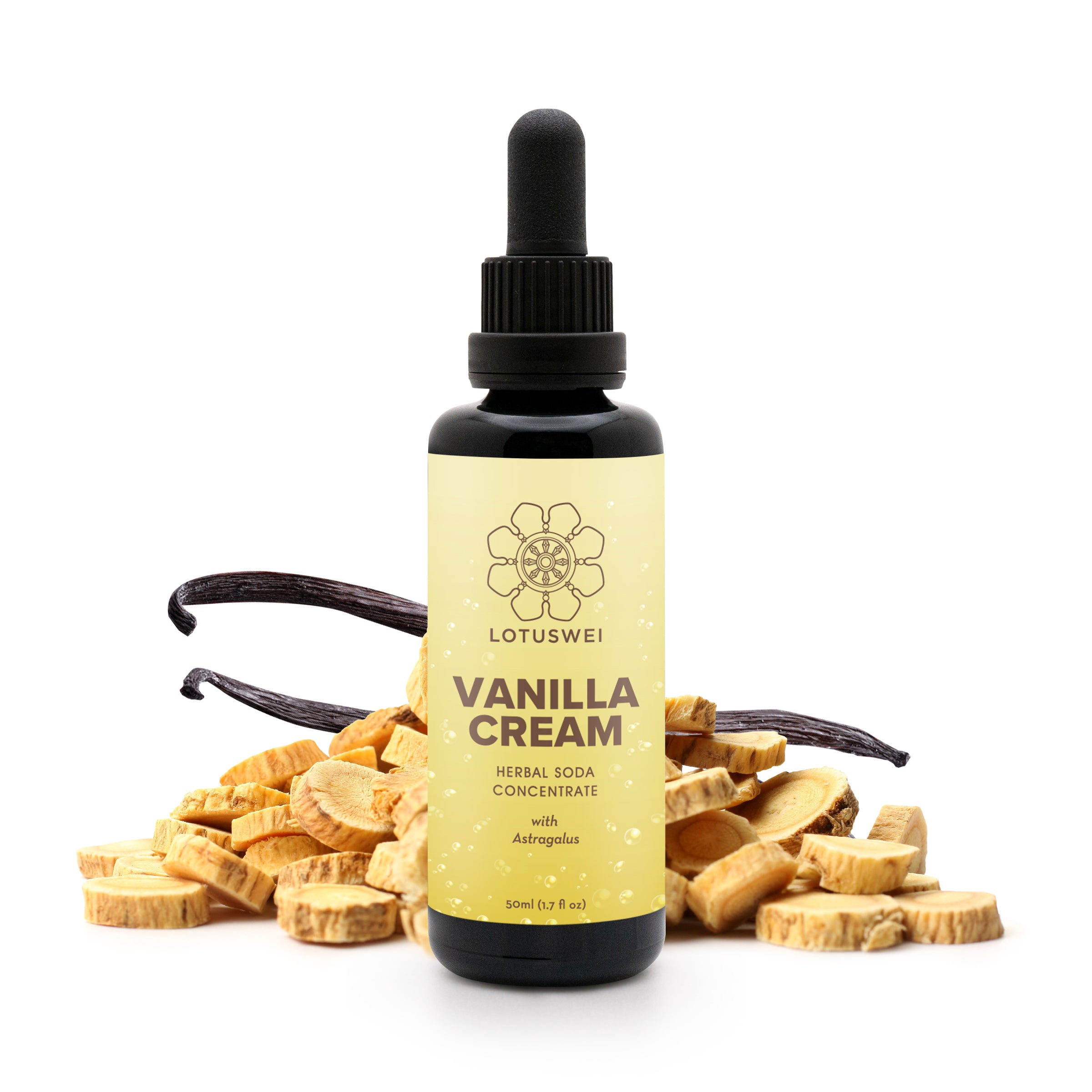 Vanilla Cream Herbal Soda Concentrate LOTUSWEI Vanilla Cream Herbal Soda Concentrate LOTUSWEI