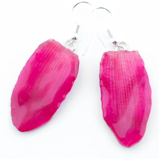 Magenta Lotus of Paradise Petal Earrings