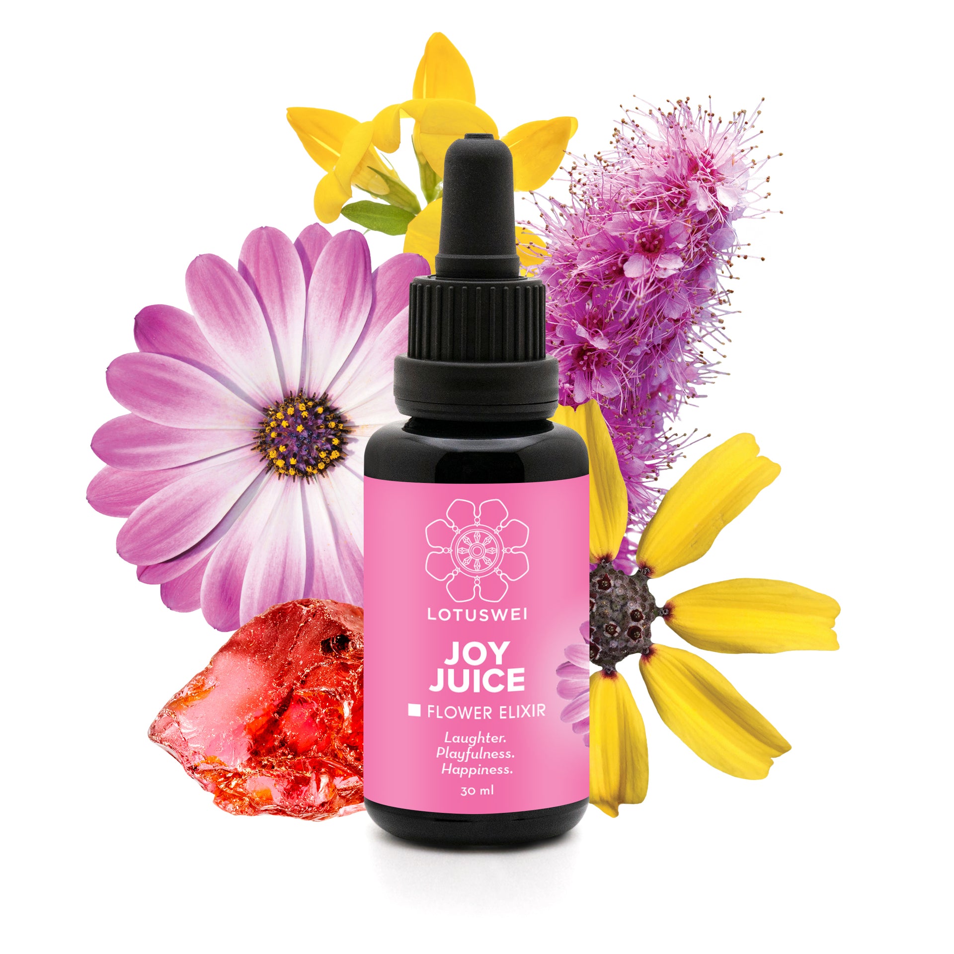 Joy Juice Flower Essence Elixir | LOTUSWEI Joy Juice Flower Essence Elixir | LOTUSWEI